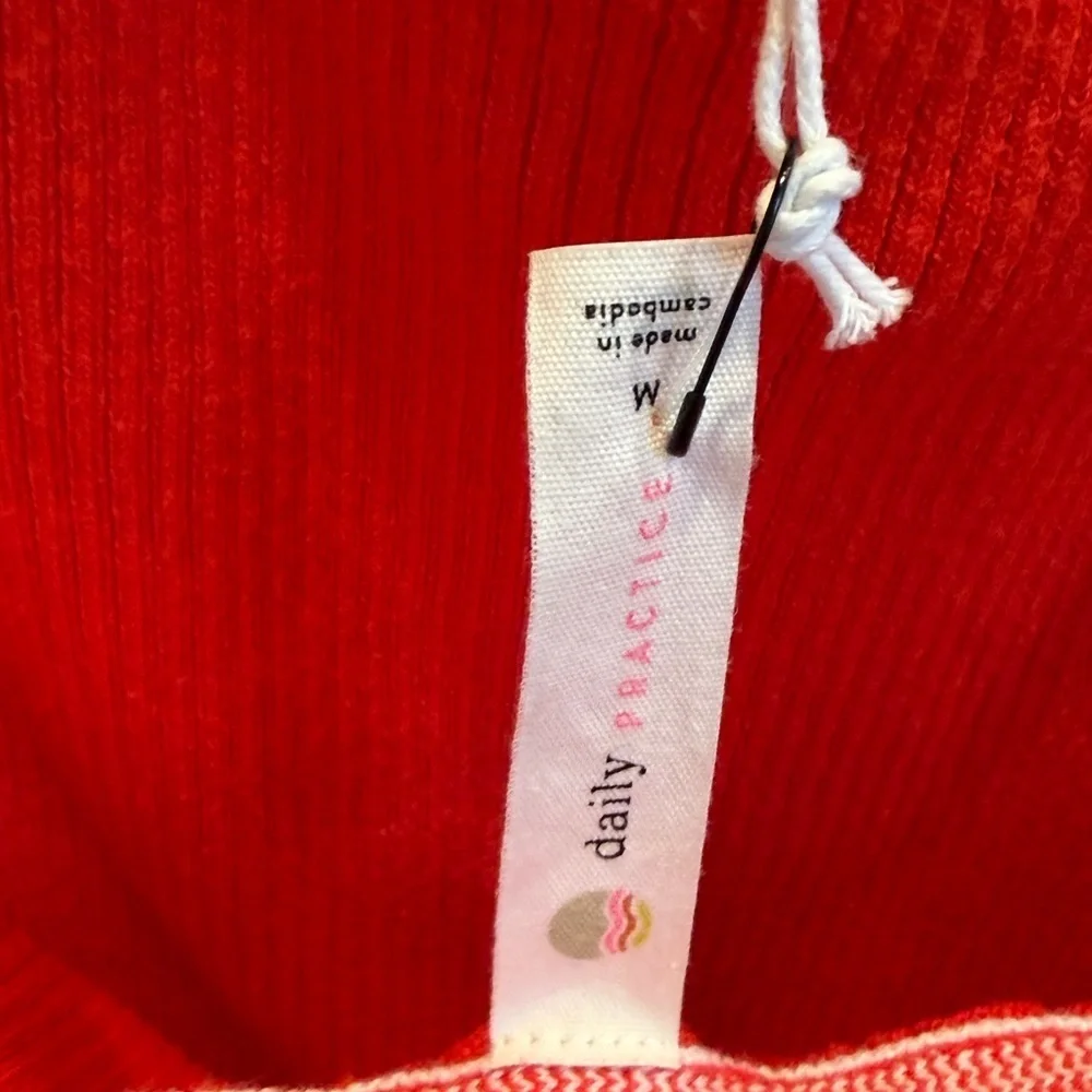 NWT new medium Anthropologie daily practice full speed halter dress knit red